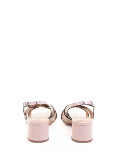 Sandalo Nude In Pelle