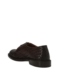 Scarpe derby in pelle intrecciata