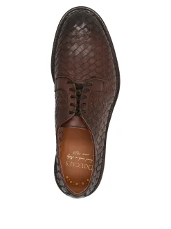 Scarpe derby in pelle intrecciata