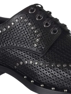 Scarpe derby Marsala in pelle