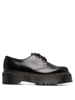 Scarpe in pelle in pelle nera 1461 in pelle