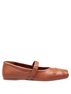 Scarpe Mary Jane In Pelle Con Fiocco