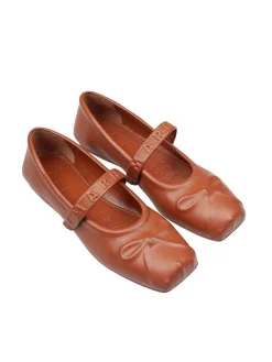 Scarpe Mary Jane In Pelle Con Fiocco
