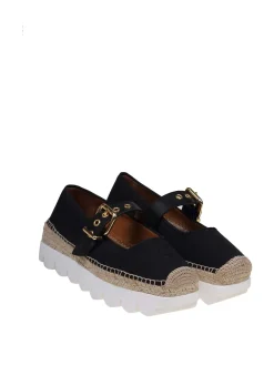 Scarpe Mary Jane In Tessuto Colore Nero