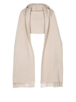 Sciarpa con cappuccio in misto cashmere