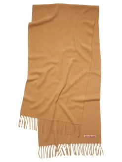 Sciarpa con frange strette in cashmere