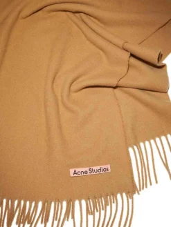 Sciarpa con frange strette in cashmere