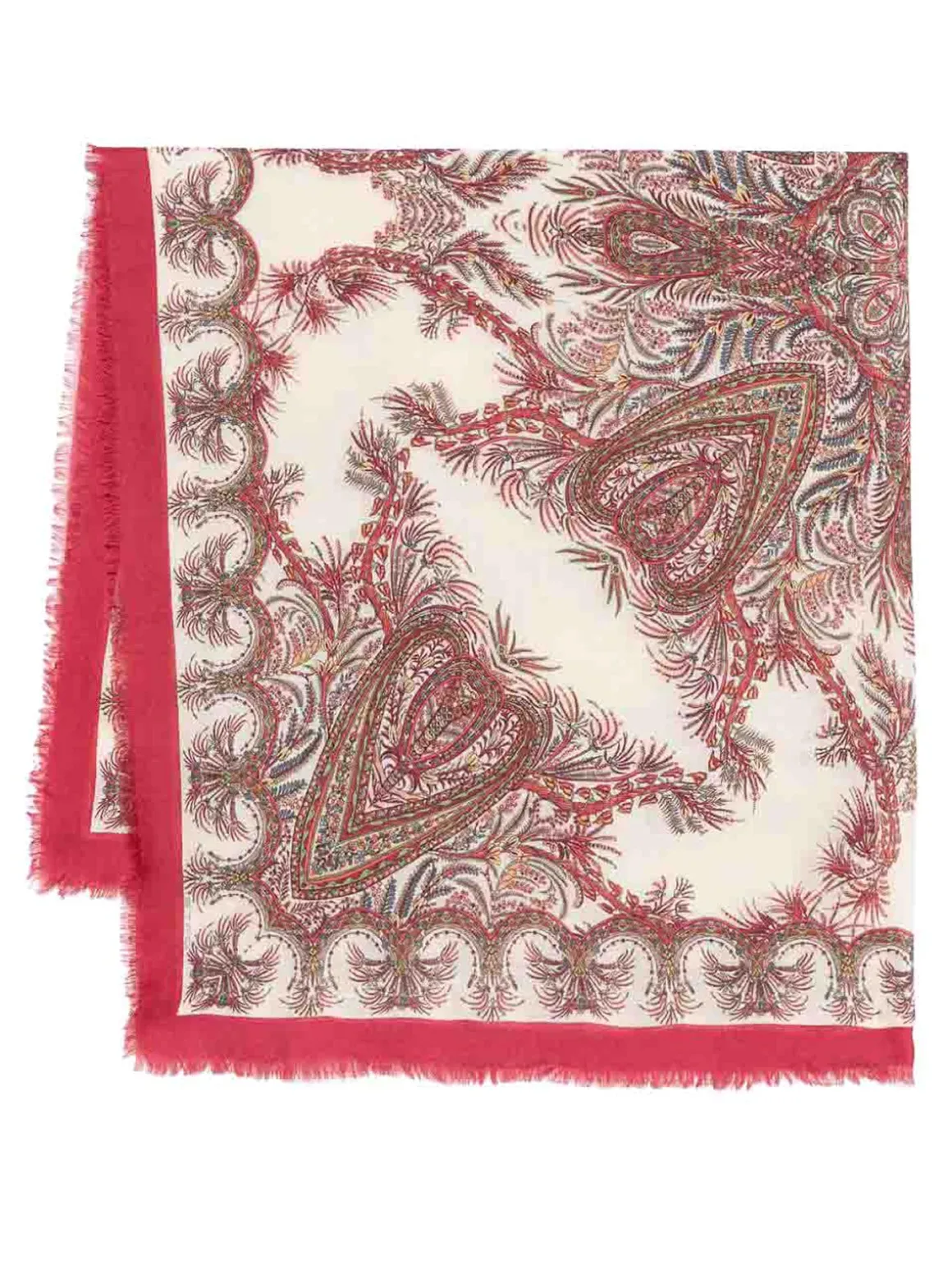 Sciarpa con stampa paisley in lana e cashmere