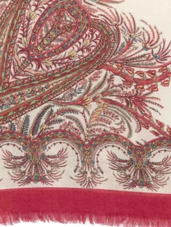 Sciarpa con stampa paisley in lana e cashmere