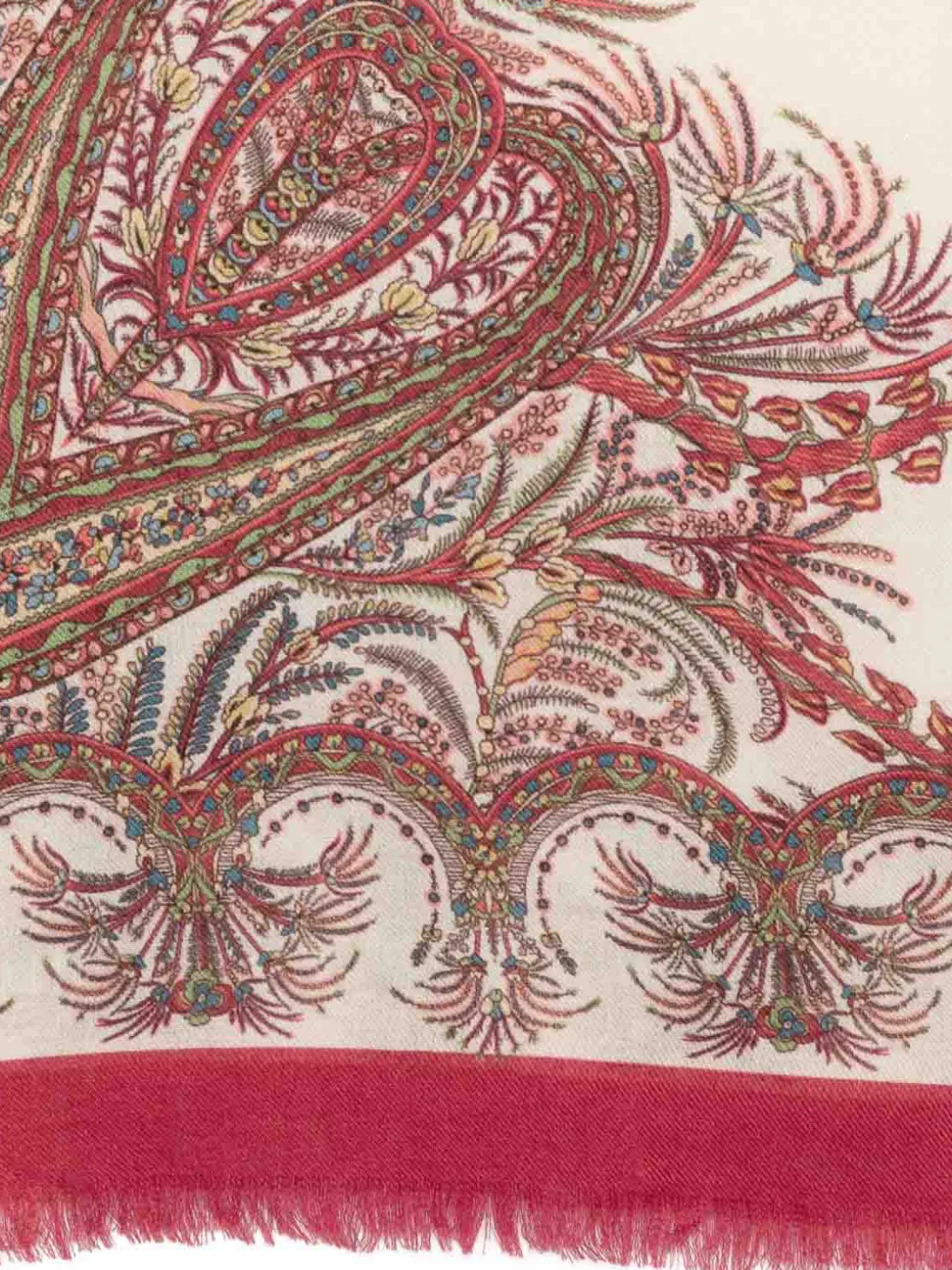 Sciarpa con stampa paisley in lana e cashmere