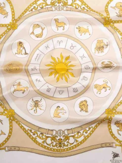 Sciarpa Di Seta Con Segno Zodiacale