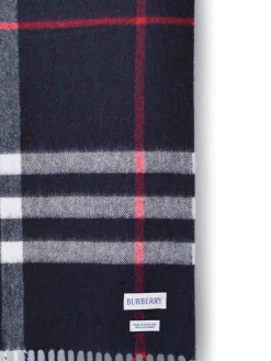 Sciarpa in cashmere blu scuro