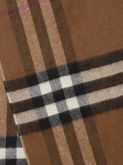 Sciarpa in cashmere con scacchi a contrasto