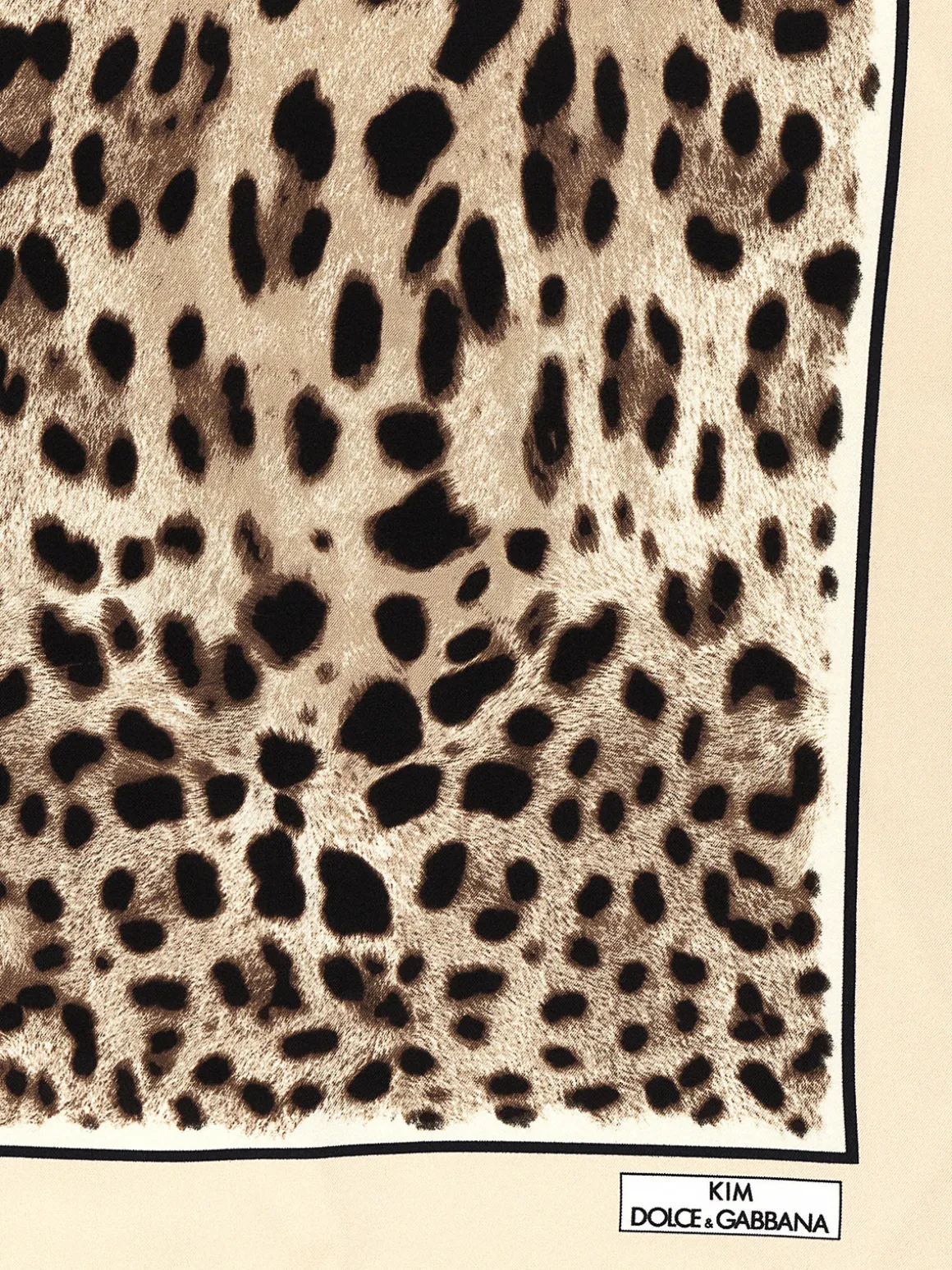 Sciarpa in twill di seta stampa leopardo