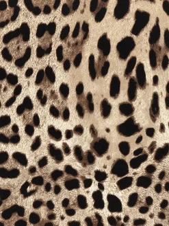 Sciarpa in twill di seta stampa leopardo