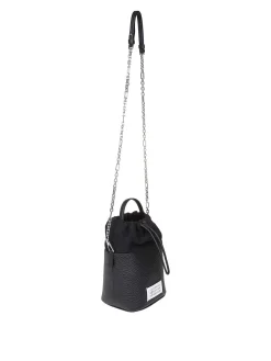 Secchiello small 5ac in pelle e tessuto