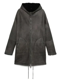 Shearling Reversibile Con Cappuccio