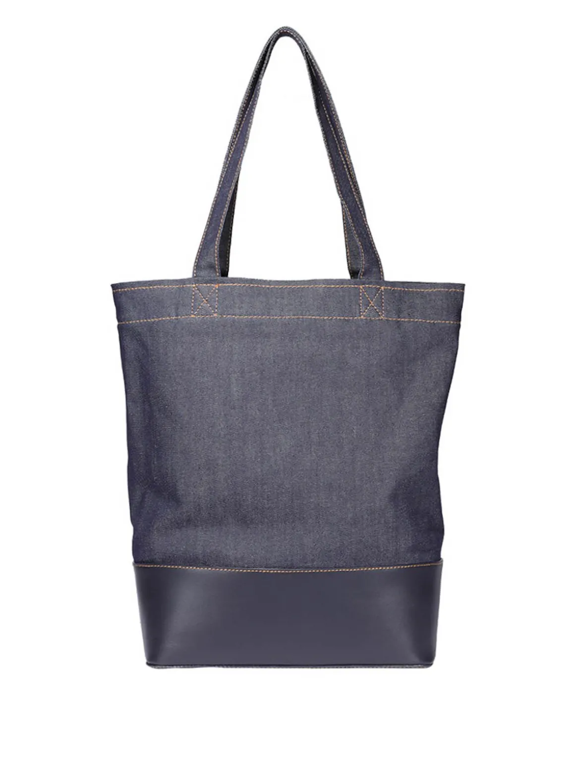 Shopper Axel in denim e pelle