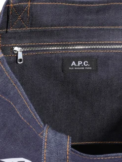 Shopper Axel in denim e pelle