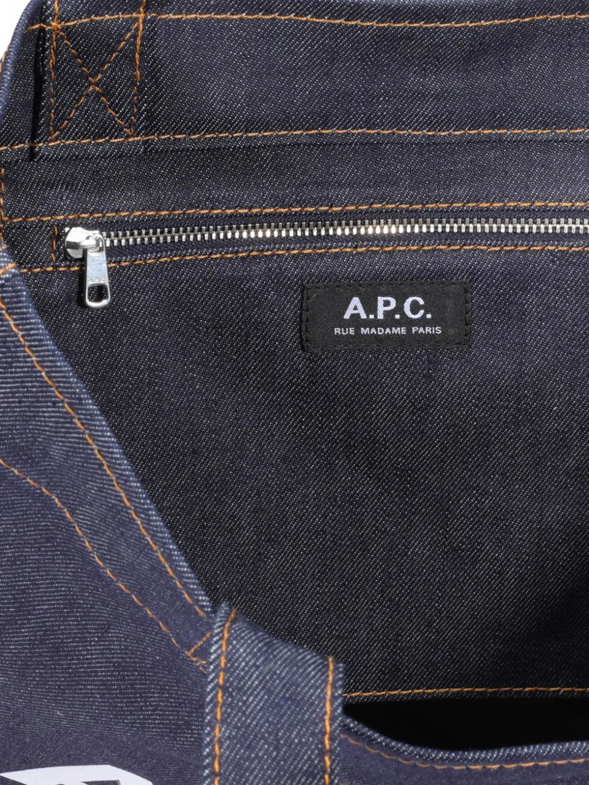 Shopper Axel in denim e pelle