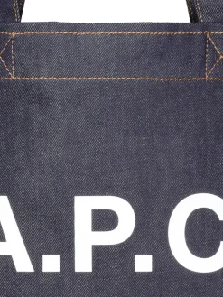 Shopper Axel in denim e pelle
