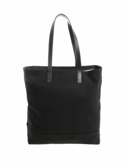 Shopper in tessuto nero logata
