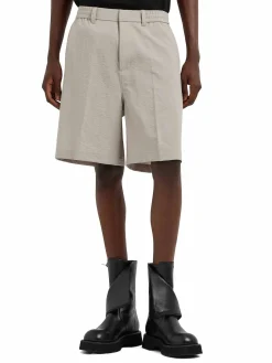 Short bermuda in nylon Seersucker grigi
