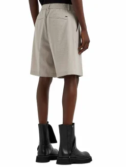 Short bermuda in nylon Seersucker grigi