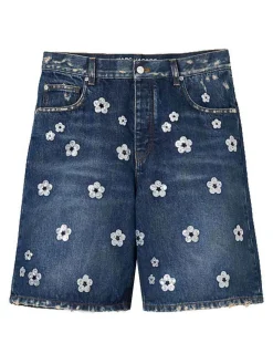 Short gamba larga Daisy di paillettes