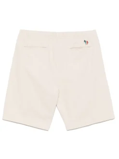 Shorti bianchi in cotone e lino