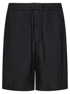 Shorti di lino neri