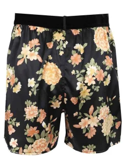 Shorti in stile pugile in seta satinica