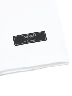 Shorts di cotone bianco con patch logo