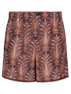 Shorts di cotone con stampa grafica