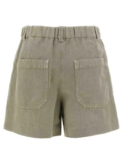 Shorts di cotone in lino