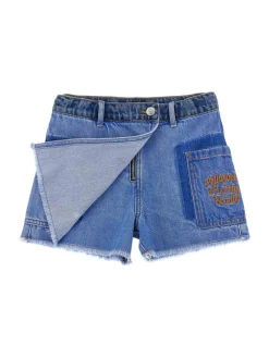 Shorts di denim blu