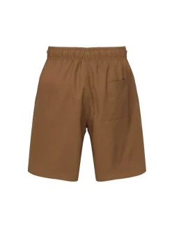 Shorts in lino e miscela di cotone
