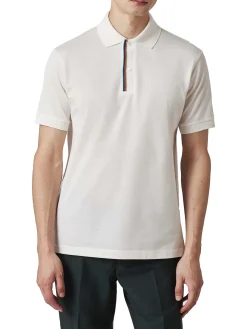 Signatura Stripe-Trim Polo Shirt