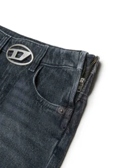 Skirt Mini in denim con logo