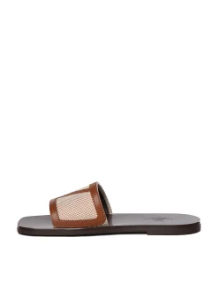 Slide Viva superstar sandalo in cuoio nappa