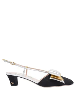 Slingback Decollete Bowow nel tessuto Moire