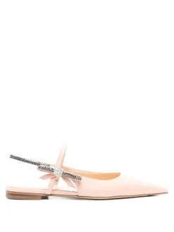 Slingback Flats Crystal Cube