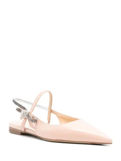Slingback Flats Crystal Cube