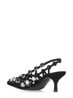 Slingback in camoscio