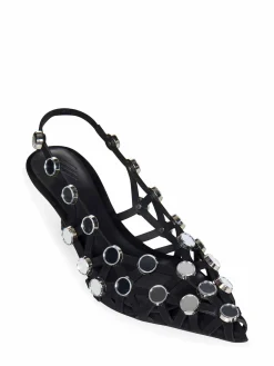 Slingback in camoscio