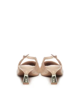 Slingback in pelle