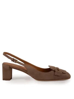 Slingback in pelle