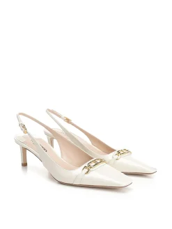 Slingback in pelle di brevetto Whitney
