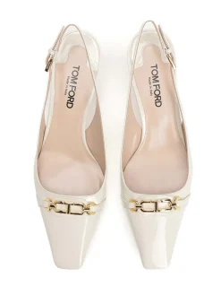 Slingback in pelle di brevetto Whitney