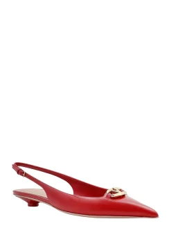 Slingback in pelle verniciata